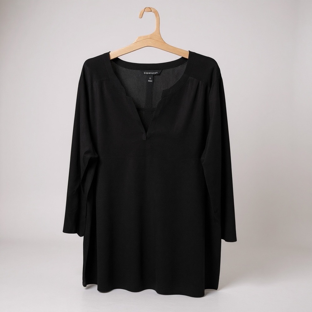 41 Hawthorn Charcoal Split Neck Blouse